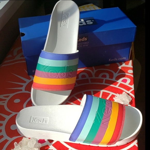 keds rainbow slides